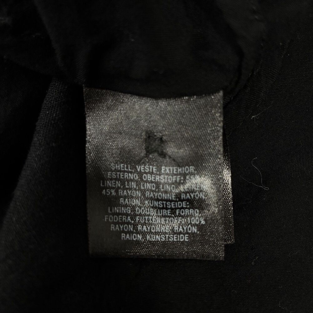 Anthropologie Women's Size 12 Black Linen Blend Halter Neck Midi Dress Timeless - Picture 8 of 9